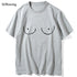 SDrawing engraçado peitos peitos impressão algodão casual feminino marca t camisas o pescoço topos camisetas camisas clube noturno ClothingS-XXXXL