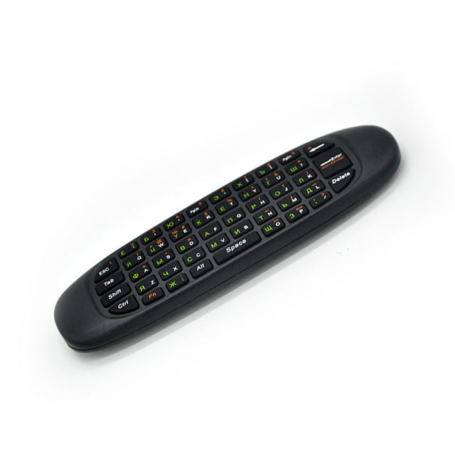 C120 All in one 2.4G air mouse Rechargeable Wireless remote control Keyboard for Android TV Box Computer Russian English Version