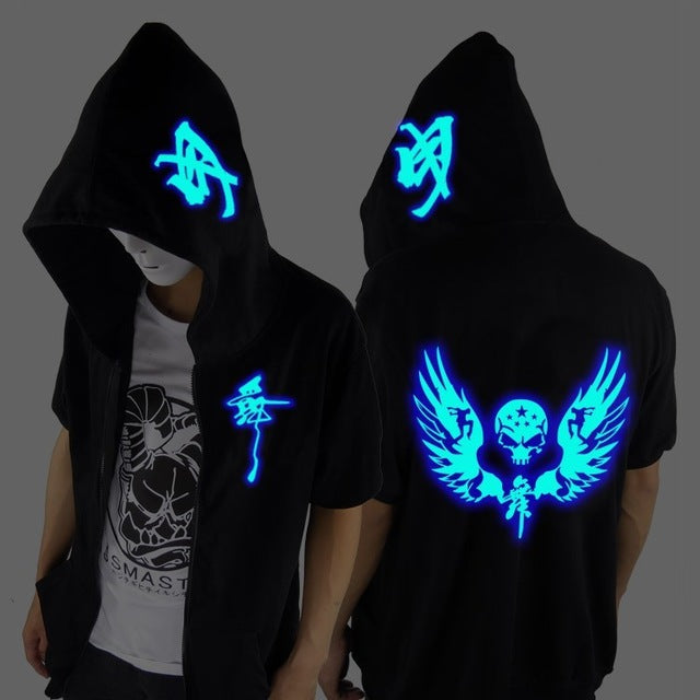 Ghost Step Dance Clothes Drag Step Costume Loose Coat Even Ghost Hoodie Hat Fluorescence Serve Men And Women Student Jacket