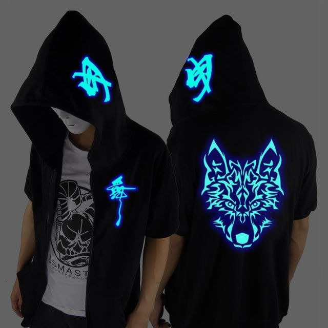 Ghost Step Dance Clothes Drag Step Costume Loose Coat Even Ghost Hoodie Hat Fluorescence Serve Men And Women Student Jacket