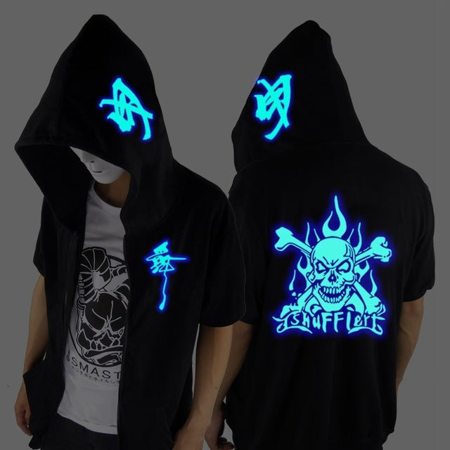 Ghost Step Dance Clothes Drag Step Costume Loose Coat Even Ghost Hoodie Hat Fluorescence Serve Men And Women Student Jacket