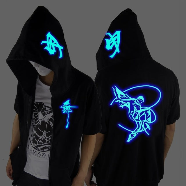 Ghost Step Dance Clothes Drag Step Costume Loose Coat Even Ghost Hoodie Hat Fluorescence Serve Men And Women Student Jacket