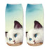 Popular Funny Unisex Short Socks 3D Cat Printed Anklet Socks Casual Socks