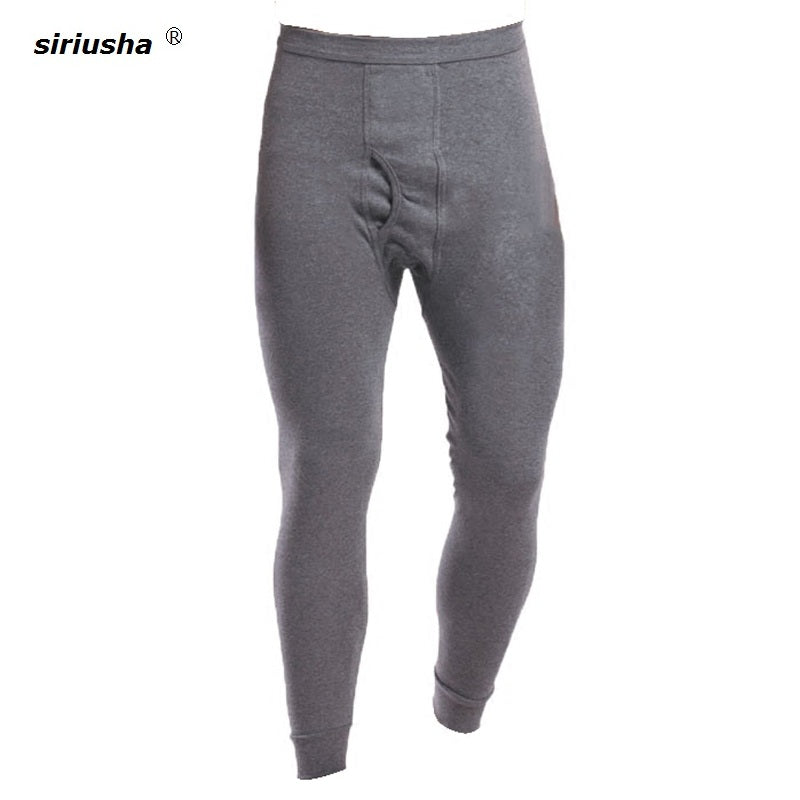 Long Johns Warm Pants Male Single Pant for Autumn and Winter Size from L-5XL Suits Everyone Cotton for Weight to 100 kg S23