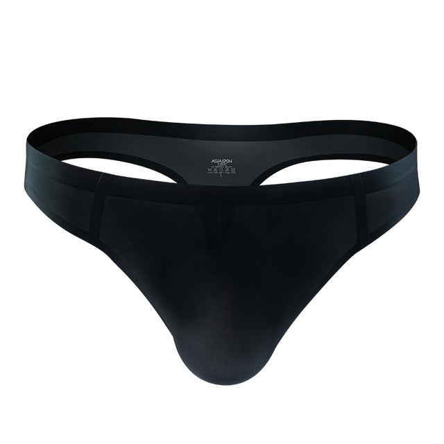 Gay Penis Jockstrap G String Penis Pouch Thong Bulge Male Underwear Solid Seamless Transparent Lingerie String Homme