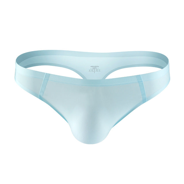 Gay Penis Jockstrap G String Penis Pouch Thong Bulge Male Underwear Solid Seamless Transparent Lingerie String Homme