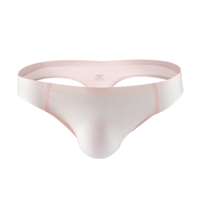 Gay Penis Jockstrap G String Penis Pouch Thong Bulge Male Underwear Solid Seamless Transparent Lingerie String Homme