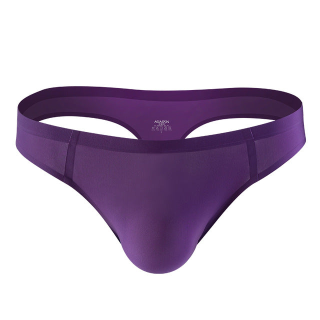 Gay Penis Jockstrap G String Penis Pouch Thong Bulge Male Underwear Solid Seamless Transparent Lingerie String Homme