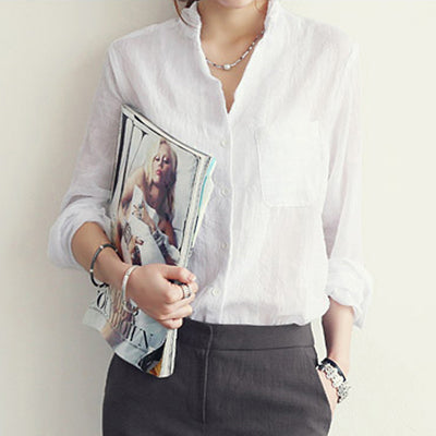 Blusas Chemise Femme Long Sleeve Shirt Women Tops 2018 Summer Ladies Blouses Linen Cotton White Blouse Plus Size Womens Clothing