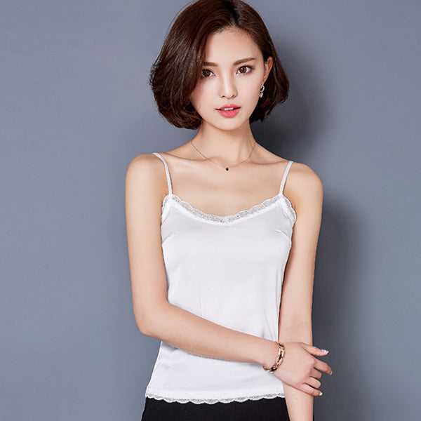 Crop Top Clothes Canotta Donna Estiva Tropical womens tank tops 2018 Silk Women Shirt Camis Sleeveless Blusa Summer Feminina