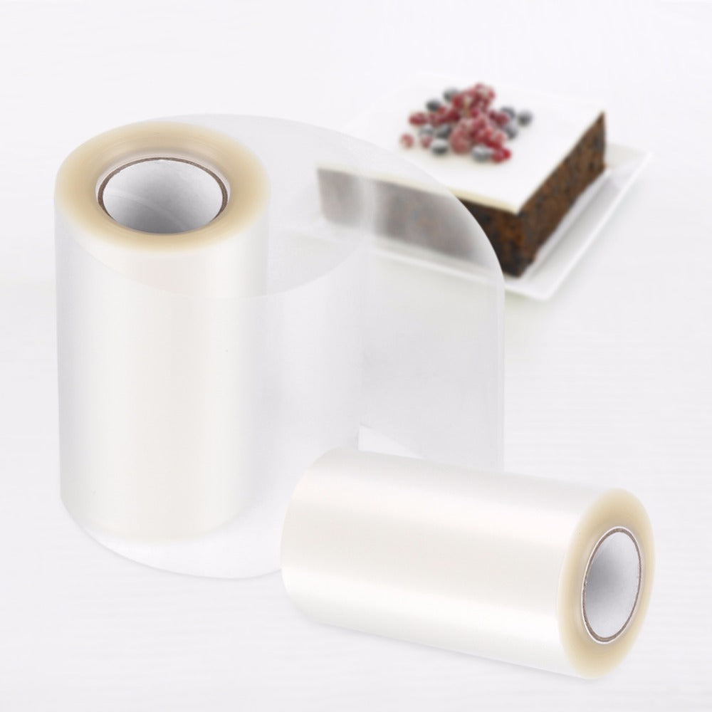 Mousse transparente e transparente, fita de embrulho com borda para assar bolo, rolo de embalagem, ferramentas de decoração de bolo diy