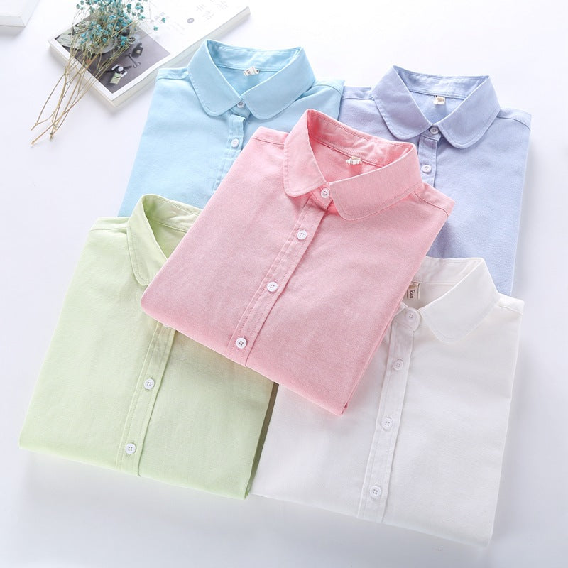 Blusa feminina 2018 nova marca casual manga comprida algodão oxford camisa branca mulher camisas de escritório excelente qualidade blusas senhora