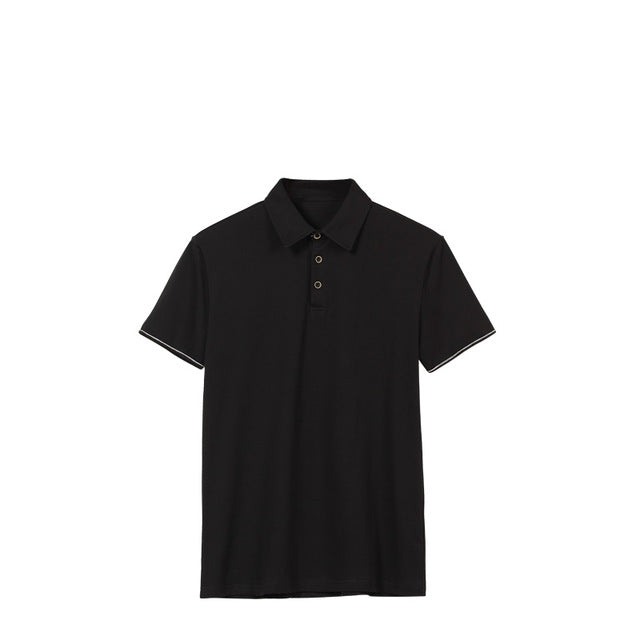 Enjeolon brand quality Mens short sleeve polo Shirts plus size 4XL 7 colors solid black Clothing Tops Tee free shipping T1687