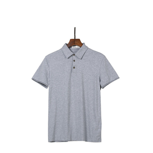 Enjeolon brand quality Mens short sleeve polo Shirts plus size 4XL 7 colors solid black Clothing Tops Tee free shipping T1687