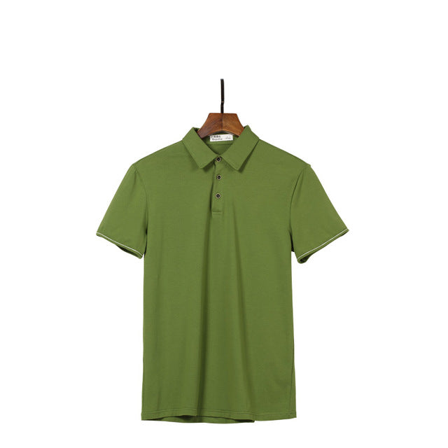 Enjeolon brand quality Mens short sleeve polo Shirts plus size 4XL 7 colors solid black Clothing Tops Tee free shipping T1687