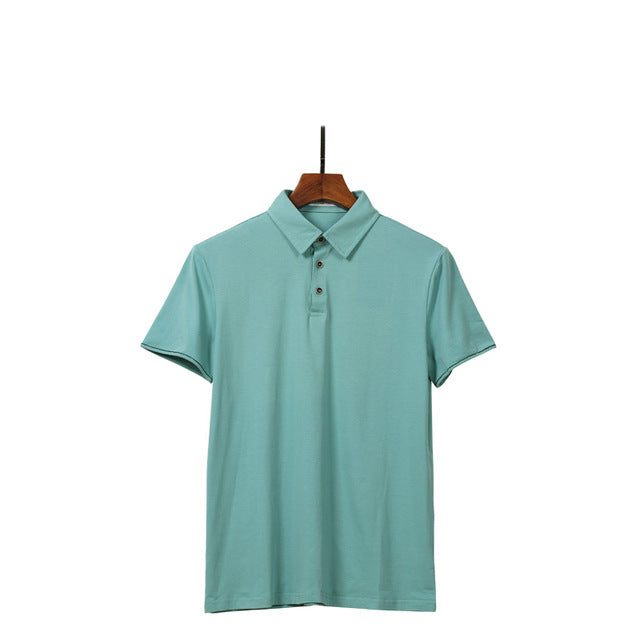Enjeolon brand quality Mens short sleeve polo Shirts plus size 4XL 7 colors solid black Clothing Tops Tee free shipping T1687
