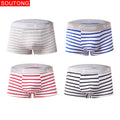 Soutong Male Underwear 4 Pcs/lot Men Underwear Boxers Shorts Cotton Cuecas Boxer Men Striped Underpants Underwear Men Boxer st32