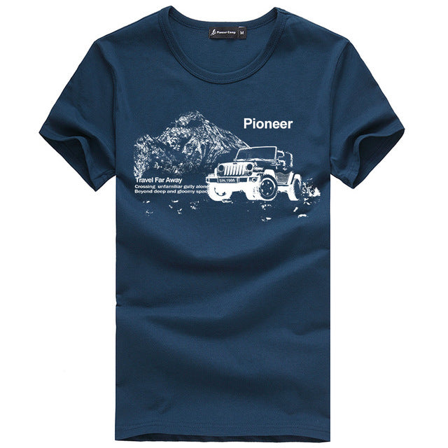 Pioneer Camp fashion summer short t shirt men brand clothing cotton comfortable male t-shirt print tshirt men clothing 522056