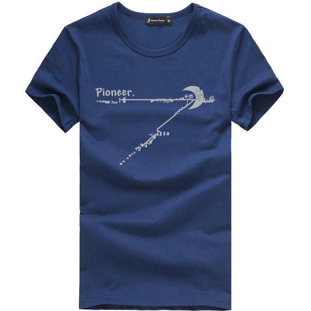 Pioneer Camp fashion summer short t shirt men brand clothing cotton comfortable male t-shirt print tshirt men clothing 522056