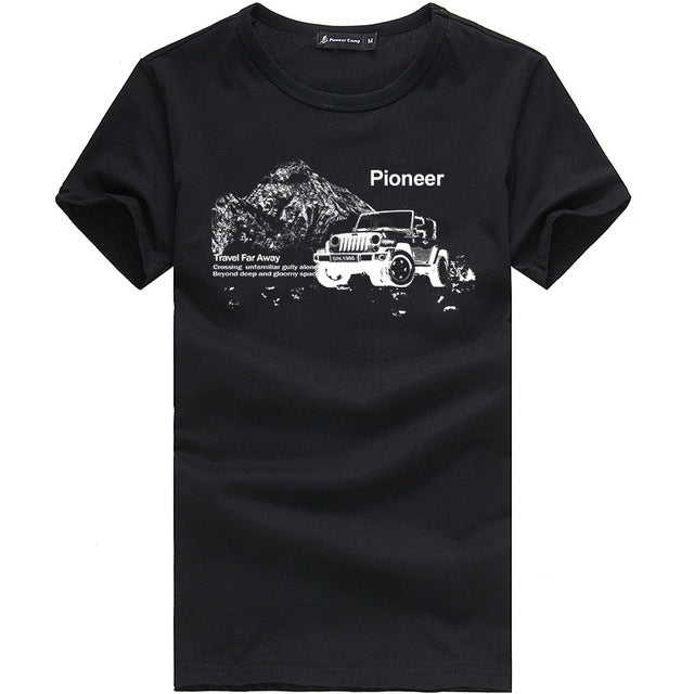 Pioneer Camp fashion summer short t shirt men brand clothing cotton comfortable male t-shirt print tshirt men clothing 522056