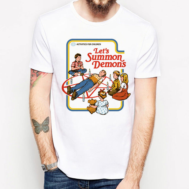 camiseta satanás crianças malvadas demônios ritual assustador horror diabo camiseta pentagrama satanismo inferno ouija granizo anjos malvados crianças tops