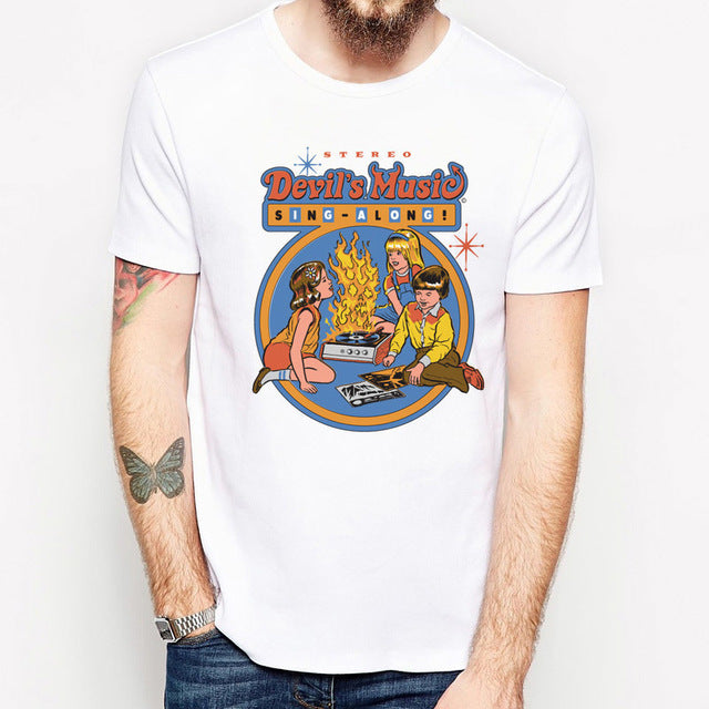 camiseta satanás crianças malvadas demônios ritual assustador horror diabo camiseta pentagrama satanismo inferno ouija granizo anjos malvados crianças tops