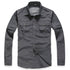 Tacvasen nova roupa do exército masculino primavera camisa militar de secagem rápida camisa tática verão removível camisas de manga longa plus size