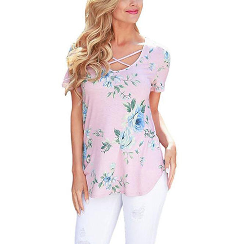 BHflutter S-5XL Plus Size Roupas Femininas 2018 T camisa de Manga Curta Verão Camisetas Tops Cruz O pescoço Breve Camisetas Casuais Blusas