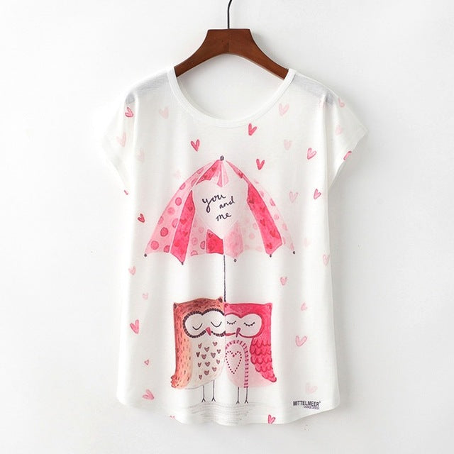 Kaitingu verão novidade feminina t camisa harajuku kawaii estilo bonito agradável gato impressão camiseta nova manga curta topos tamanho ml xl