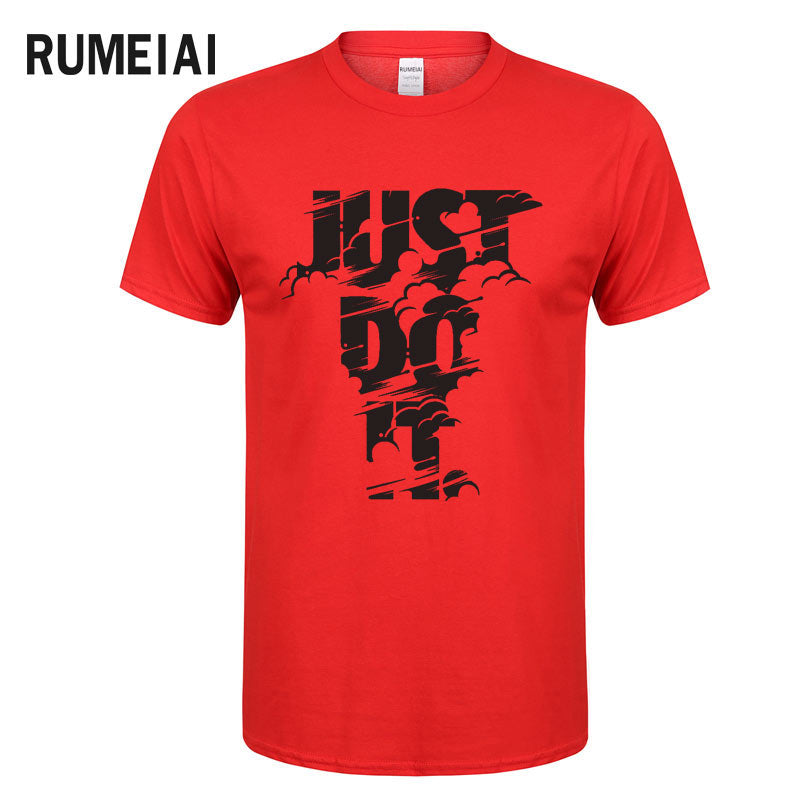 Rumeiai 2018 verão nova alta qualidade camisa masculina t casual manga curta o pescoço 100% algodão camiseta masculina marca branco preto camiseta