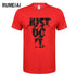 Rumeiai 2018 verão nova alta qualidade camisa masculina t casual manga curta o pescoço 100% algodão camiseta masculina marca branco preto camiseta