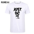 RUMEIAI 2018 summer New High quality men T shirt casual short sleeve o-neck 100% cotton t-shirt men brand white black tee shirt