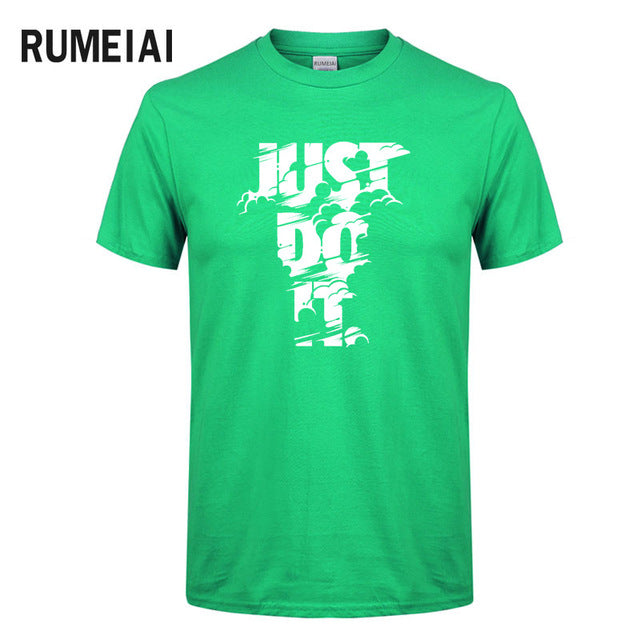 Rumeiai 2018 verão nova alta qualidade camisa masculina t casual manga curta o pescoço 100% algodão camiseta masculina marca branco preto camiseta