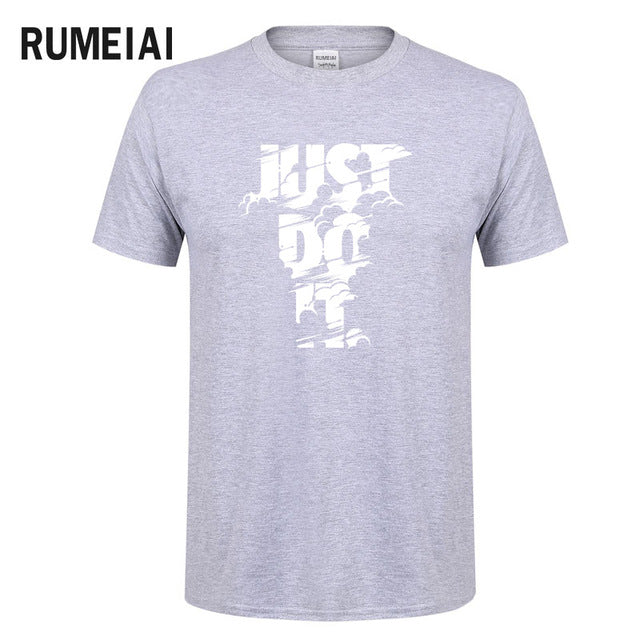 Rumeiai 2018 verão nova alta qualidade camisa masculina t casual manga curta o pescoço 100% algodão camiseta masculina marca branco preto camiseta