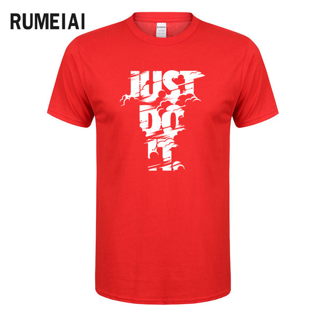 Rumeiai 2018 verão nova alta qualidade camisa masculina t casual manga curta o pescoço 100% algodão camiseta masculina marca branco preto camiseta
