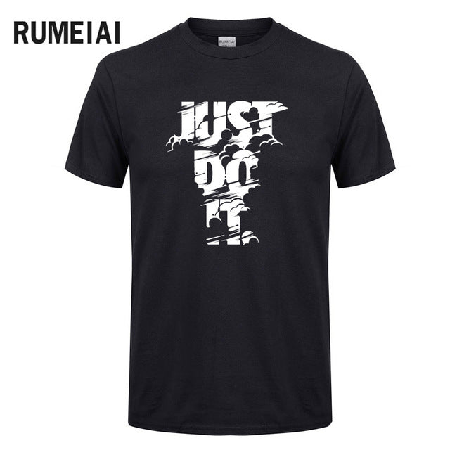 Rumeiai 2018 verão nova alta qualidade camisa masculina t casual manga curta o pescoço 100% algodão camiseta masculina marca branco preto camiseta