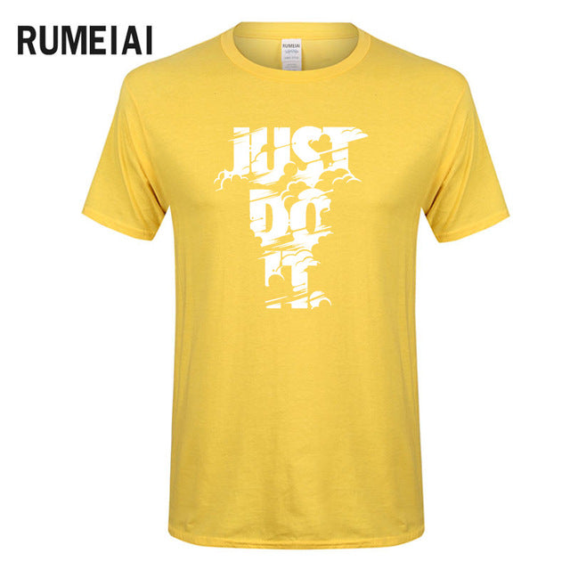 Rumeiai 2018 verão nova alta qualidade camisa masculina t casual manga curta o pescoço 100% algodão camiseta masculina marca branco preto camiseta