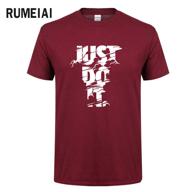 Rumeiai 2018 verão nova alta qualidade camisa masculina t casual manga curta o pescoço 100% algodão camiseta masculina marca branco preto camiseta