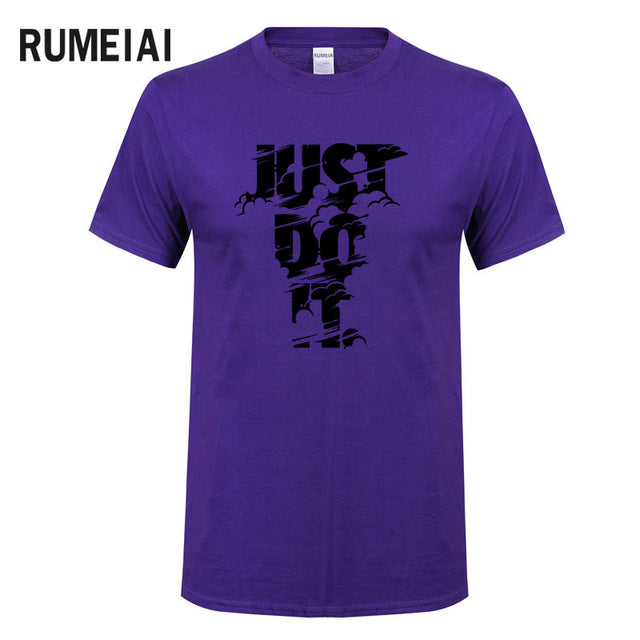 Rumeiai 2018 verão nova alta qualidade camisa masculina t casual manga curta o pescoço 100% algodão camiseta masculina marca branco preto camiseta