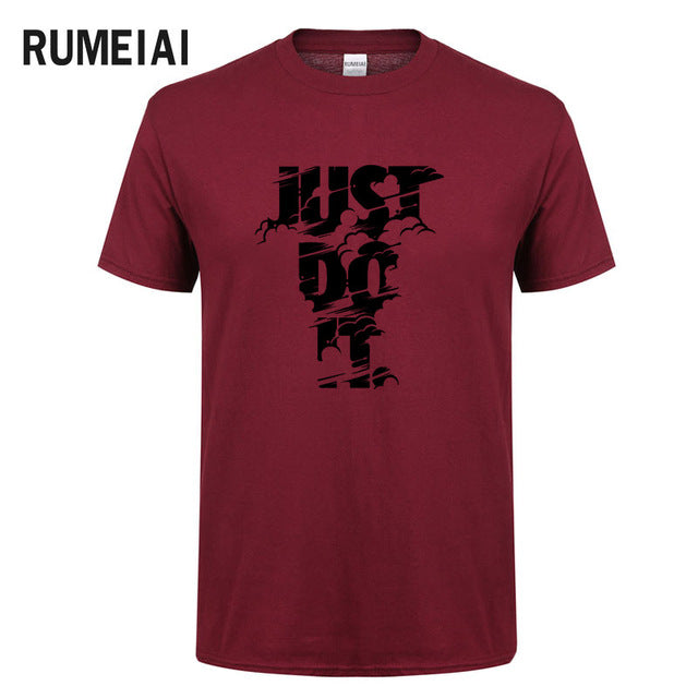 Rumeiai 2018 verão nova alta qualidade camisa masculina t casual manga curta o pescoço 100% algodão camiseta masculina marca branco preto camiseta