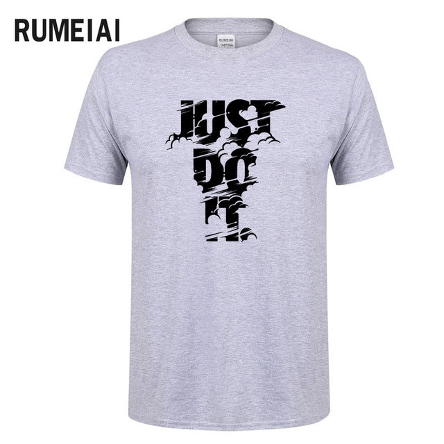 Rumeiai 2018 verão nova alta qualidade camisa masculina t casual manga curta o pescoço 100% algodão camiseta masculina marca branco preto camiseta