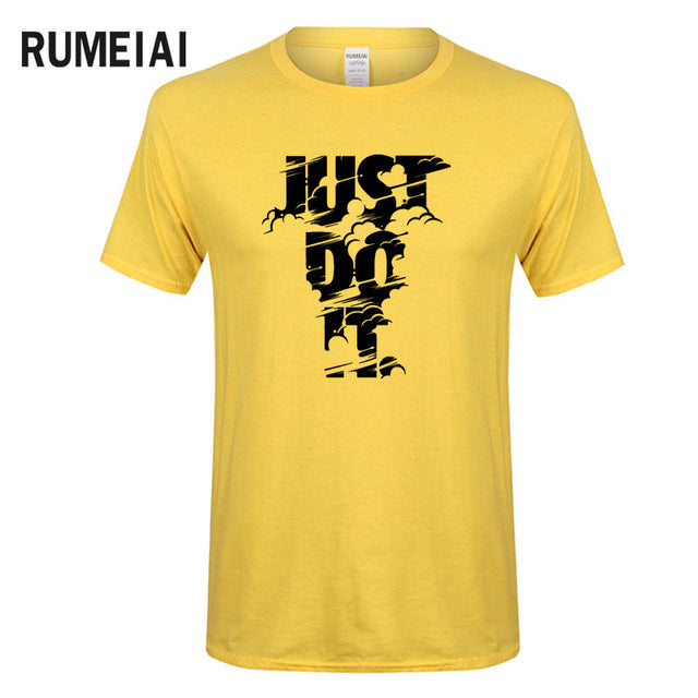 Rumeiai 2018 verão nova alta qualidade camisa masculina t casual manga curta o pescoço 100% algodão camiseta masculina marca branco preto camiseta