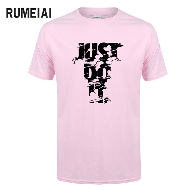 Rumeiai 2018 verão nova alta qualidade camisa masculina t casual manga curta o pescoço 100% algodão camiseta masculina marca branco preto camiseta