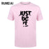 Rumeiai 2018 verão nova alta qualidade camisa masculina t casual manga curta o pescoço 100% algodão camiseta masculina marca branco preto camiseta