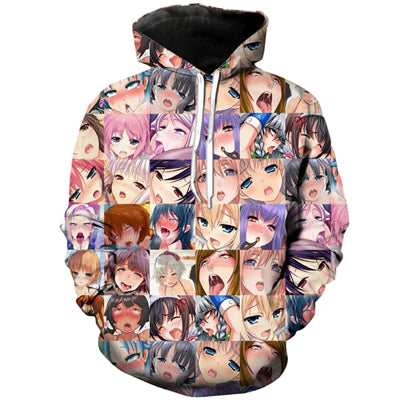 PLstar Cosmos Drop shipping Anime Ahegao 3D hoodies Funny Print Men Women Hoodies Street Wear Casual Pockets Sweatshirt