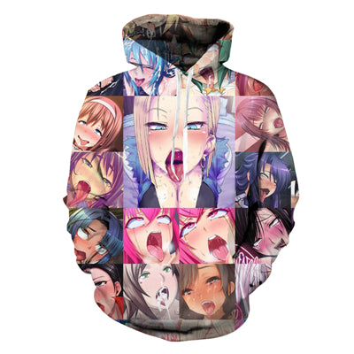 PLstar Cosmos Drop shipping Anime Ahegao 3D hoodies Funny Print Men Women Hoodies Street Wear Casual Pockets Sweatshirt