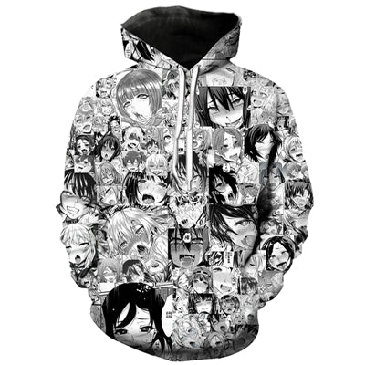 PLstar Cosmos Drop shipping Anime Ahegao 3D hoodies Funny Print Men Women Hoodies Street Wear Casual Pockets Sweatshirt
