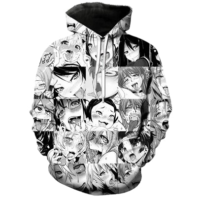 PLstar Cosmos Drop shipping Anime Ahegao 3D hoodies Funny Print Men Women Hoodies Street Wear Casual Pockets Sweatshirt