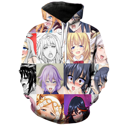 PLstar Cosmos Drop shipping Anime Ahegao 3D hoodies Funny Print Men Women Hoodies Street Wear Casual Pockets Sweatshirt