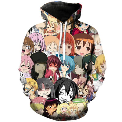 PLstar Cosmos Drop shipping Anime Ahegao 3D hoodies Funny Print Men Women Hoodies Street Wear Casual Pockets Sweatshirt